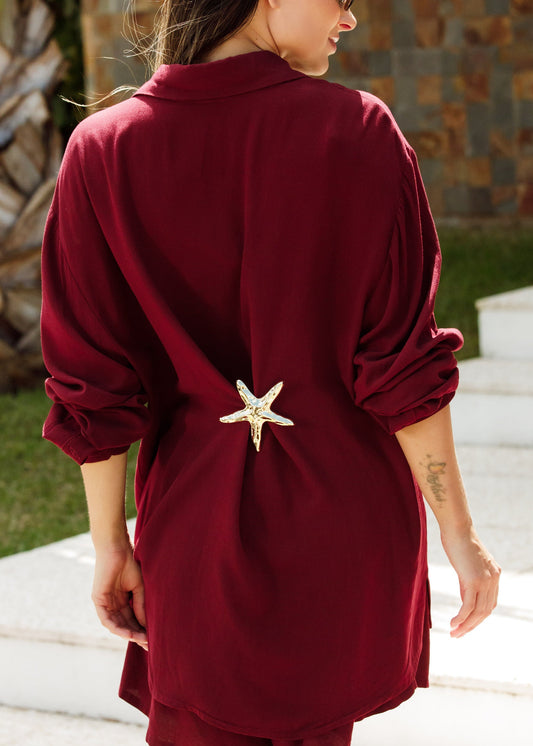 Broche Estrela-do-Mar Dourado