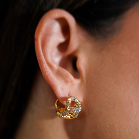 Brinco Argola Elos Cravejados