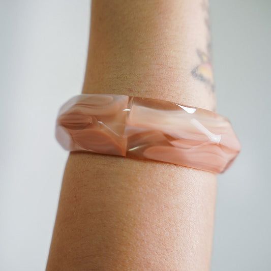 Pulseira Maxi Bracelete Resina Mesclado