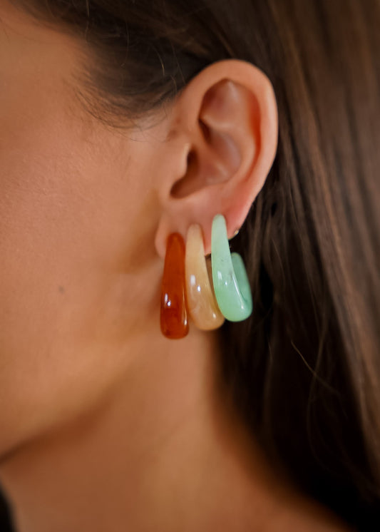 Trio de Argolas Resina