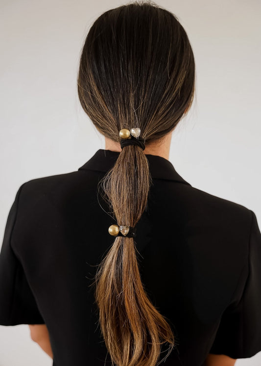 Amarrador de Cabelo com Esfera e Coração