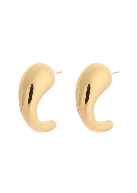 Brinco Argola Gota Lisa Dourado