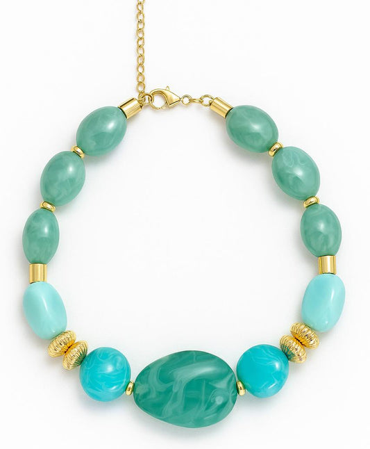 Colar com Pedras Turquesa