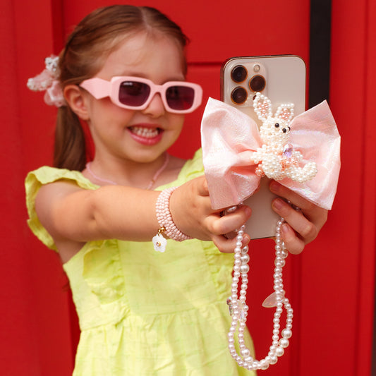 Acessório Para Celular Coelho e Pérolas