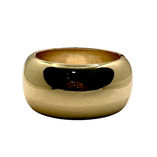 Pulseira Bracelete Grosso Liso Dourado/Prateado