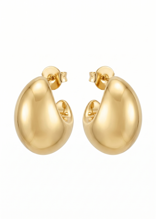 Brinco Meia Argola Polida