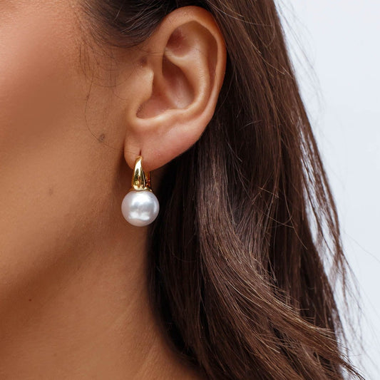 Brinco Argola Pérola Dourado