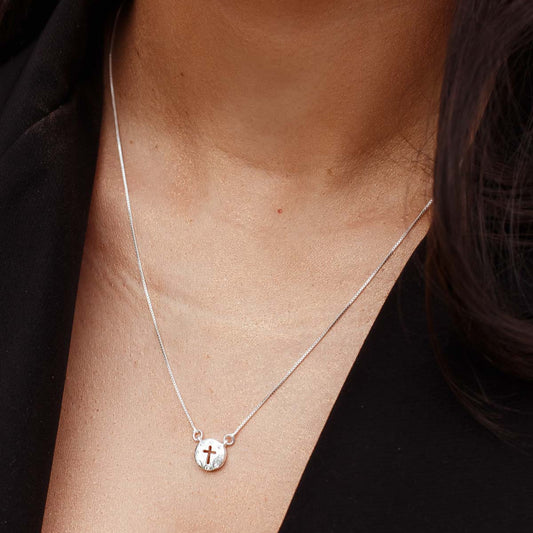 Colar Escapulário Fé Prata 925