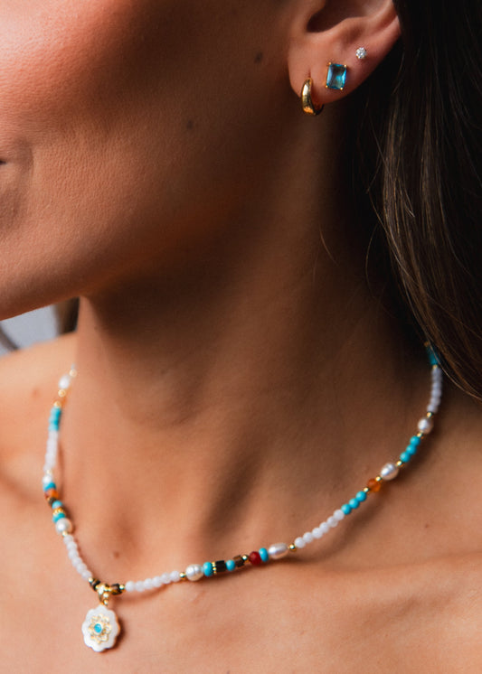 Conjunto Colar e Trio de Brincos
