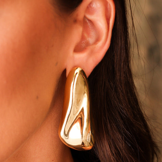 Brinco Maxi Orgânico Liso Dourado