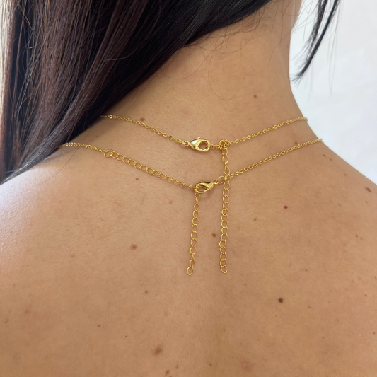 Colar Duplo Gota Zircônia