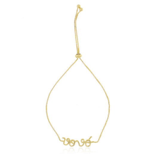 Pulseira Escrita Vovó Dourado