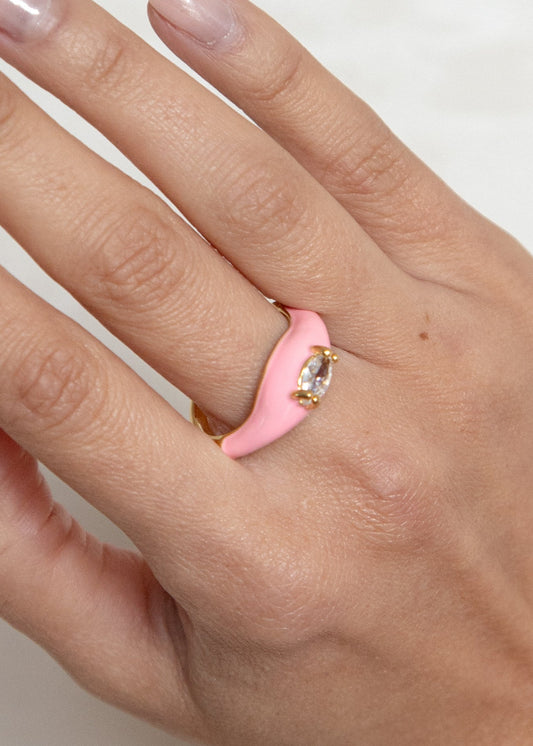 Conjunto de Anel e Bracelete com Zircônias