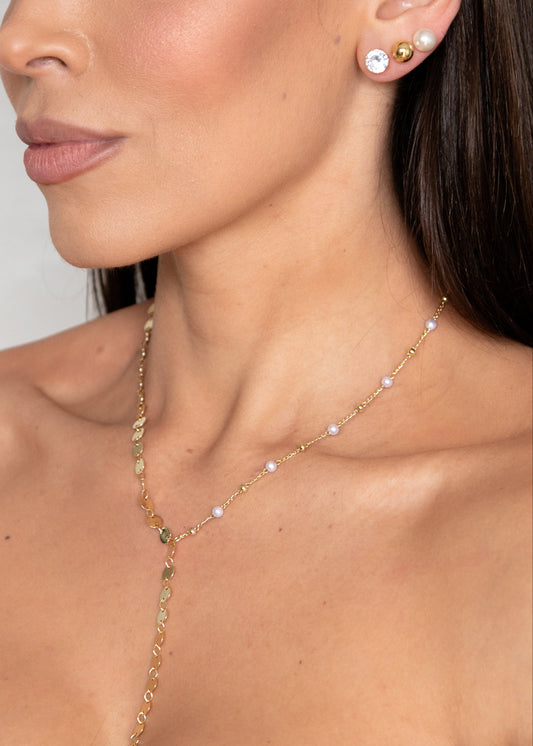 Conjunto de Colar e Trio de Brincos