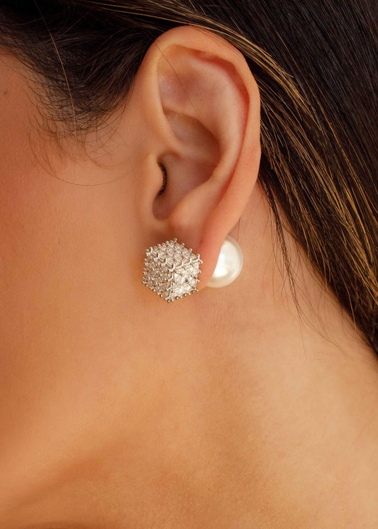 Brinco Ear Jacket Pérola