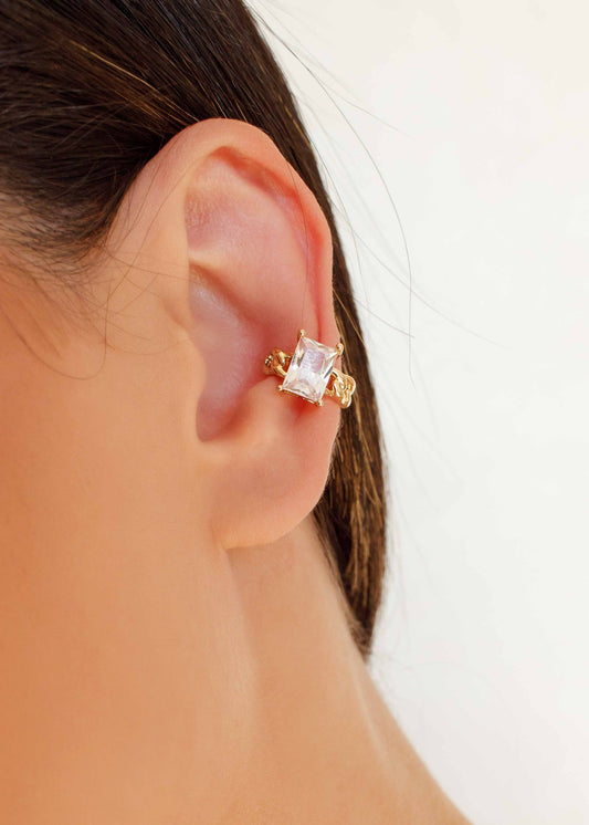 Piercing Fake Pedra Retangular