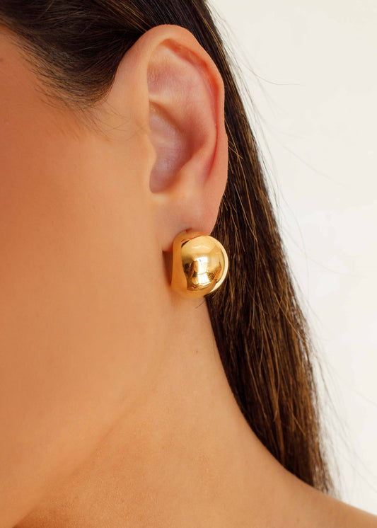 Brinco Meia Argola Polida