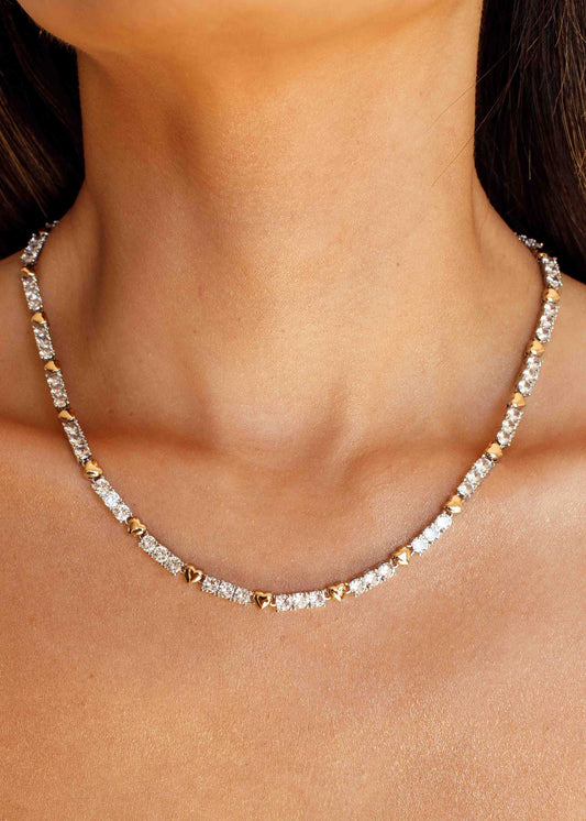 Colar Riviera Corações