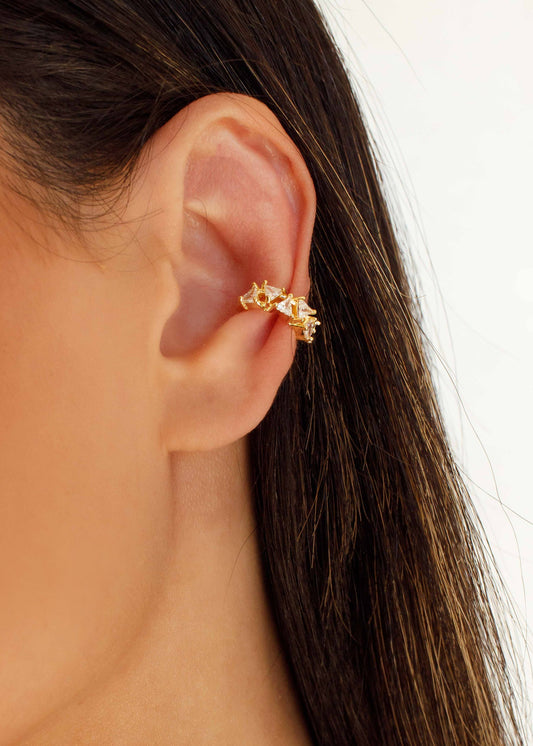 Piercing Fake Cravejado Dourado