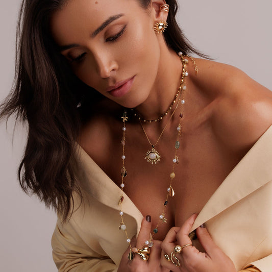 Colar Olho Grego Resinado e Zircônia