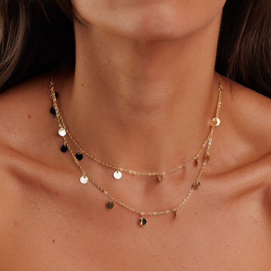 Colar Duplo Medalhinhas