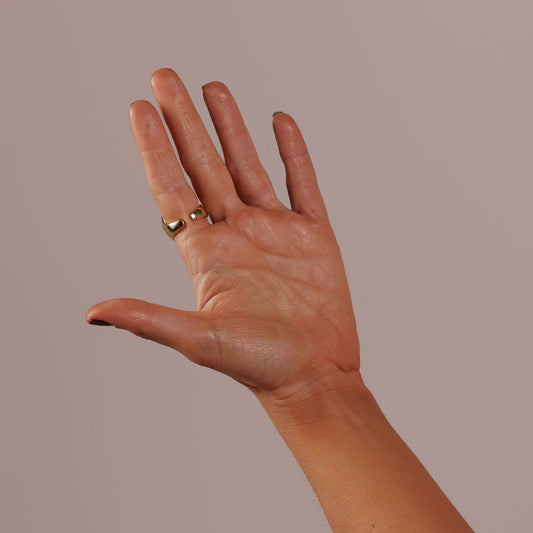 Anel Maxi Orgânico Dourado