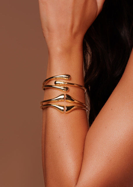 Pulseira Bracelete Triplo Arredondado