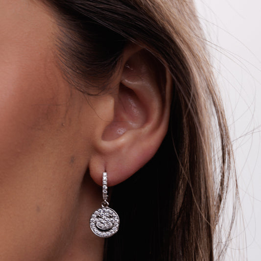 Brinco Argola Smile Prateado