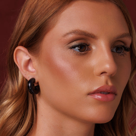 Brinco Argola Tubo Colorida Dourado