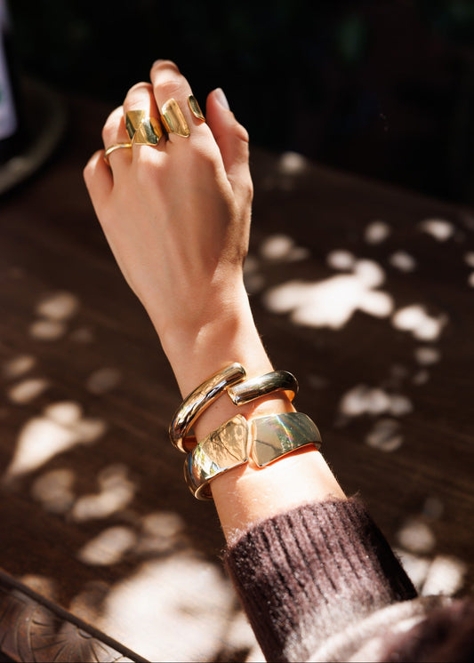 Bracelete Dourado Liso