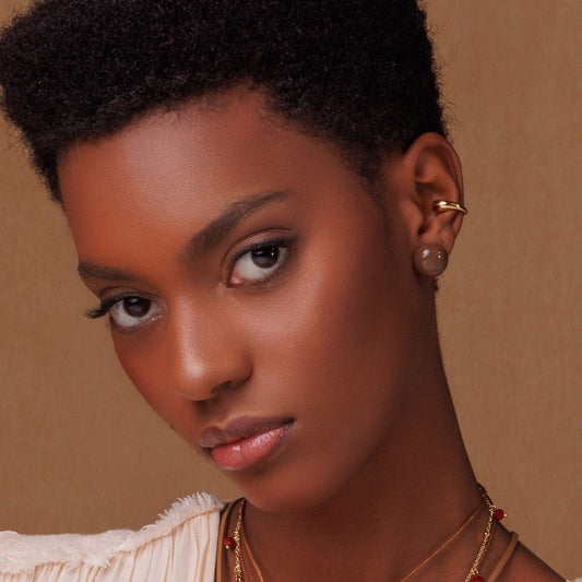 Brinco Meia Esfera Colorida Dourado