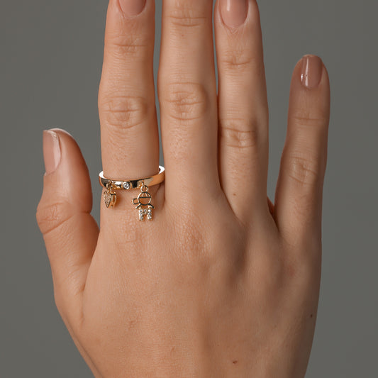 Anel Filhos Menino Dourado