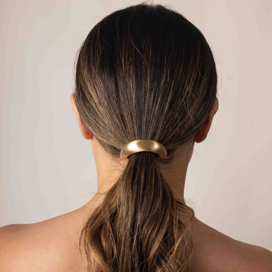 Amarrador de Cabelo Dourado Largo Escovado