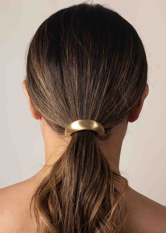 Amarrador de Cabelo Dourado Largo Escovado