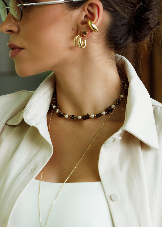 Brinco Argola Tripla Dourada