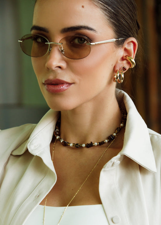 Brinco Argola Tripla Dourada