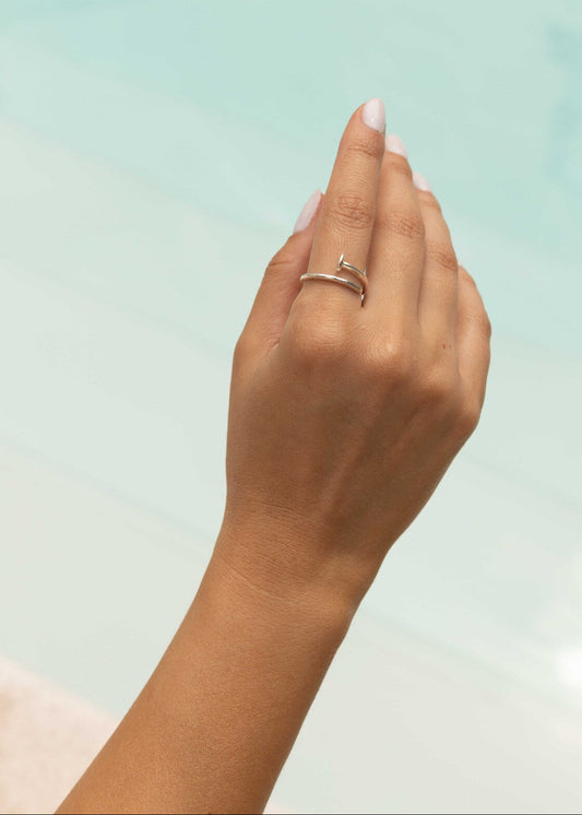 Anel Prego Liso Prata 925