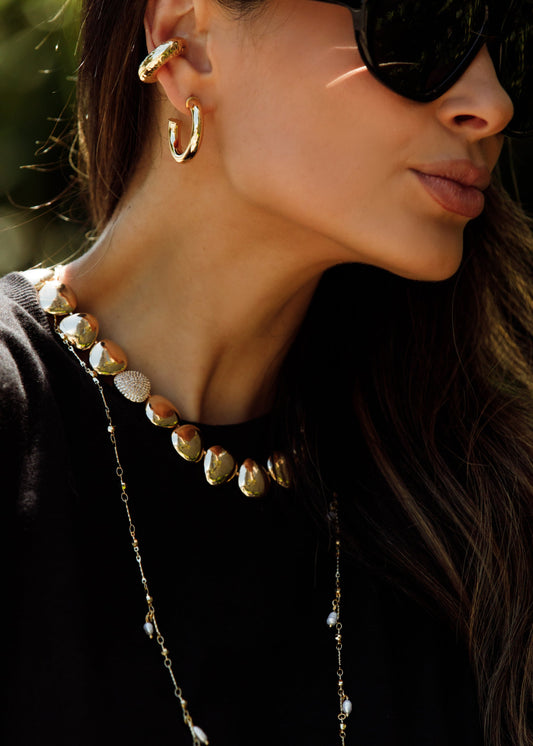 Brinco Argola Clássica Metal Dourado