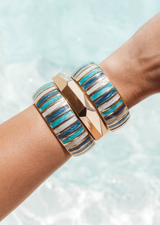 Bracelete Dourado Torcido