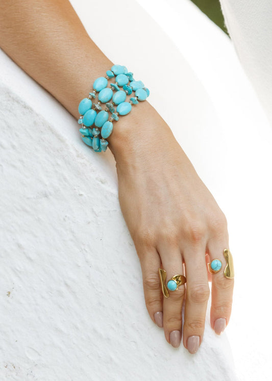 Pulseira de Pedras Turquesa