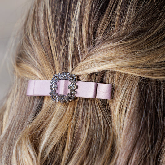 Grampo de Cabelo Tecido com Pingente Colorido