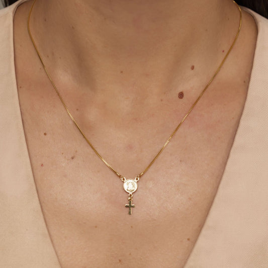 Colar Nossa Senhora Dourado