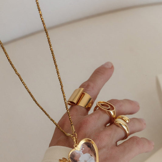 Anel Regulável Liso Dobra Dourado