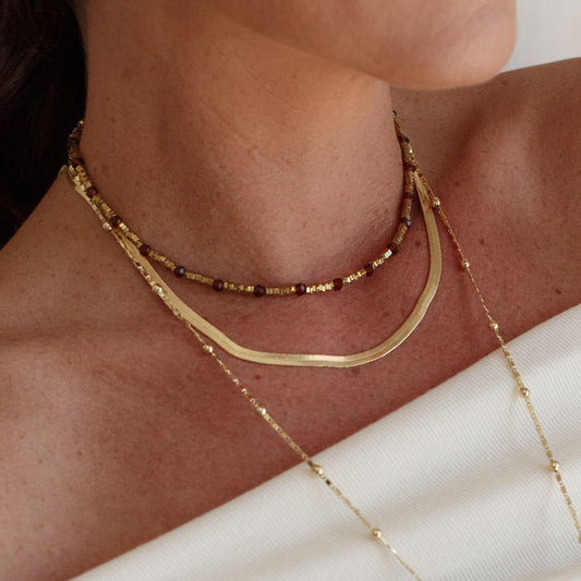 Colar Malha Diamantada 4mm Dourado