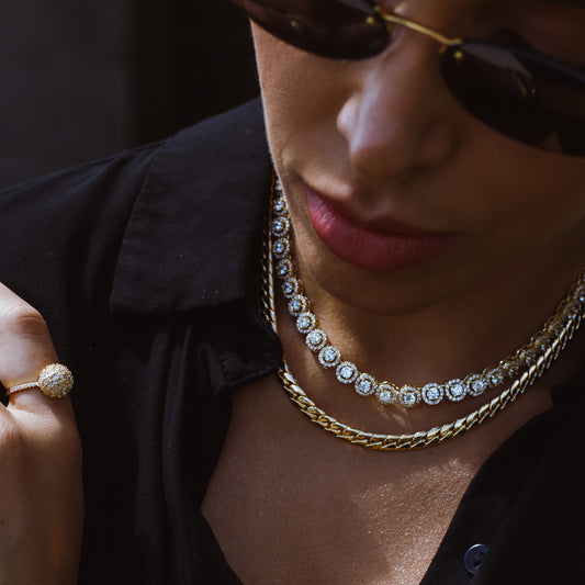 Colar Articulado Liso Dourado