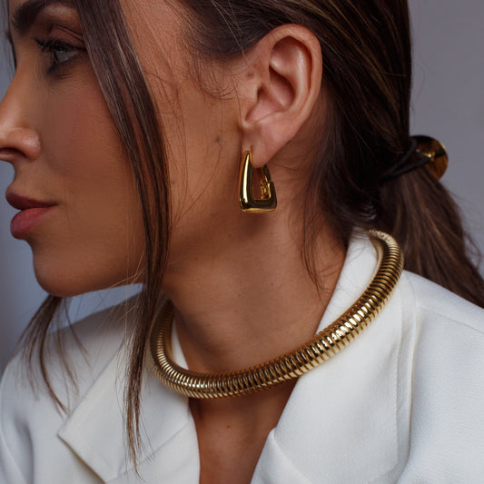 Colar Choker Mola Dourado