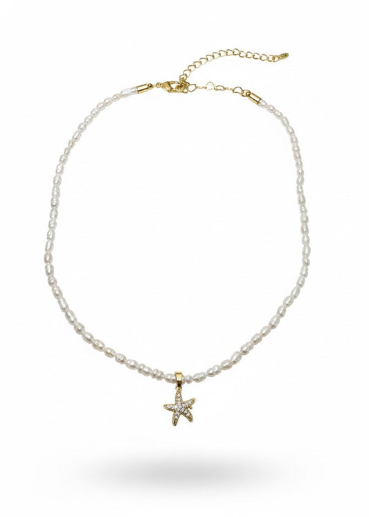 Colar Estrela Do Mar em Pérolas Naturais
