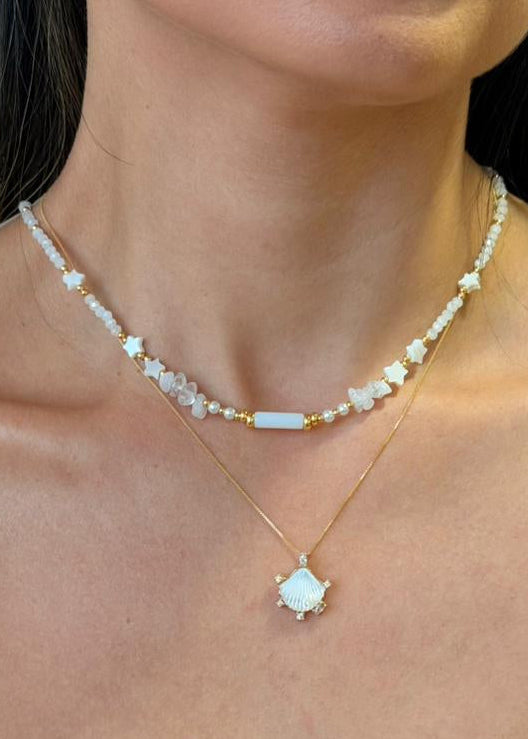 Conjunto Colares Madrepérola e Concha
