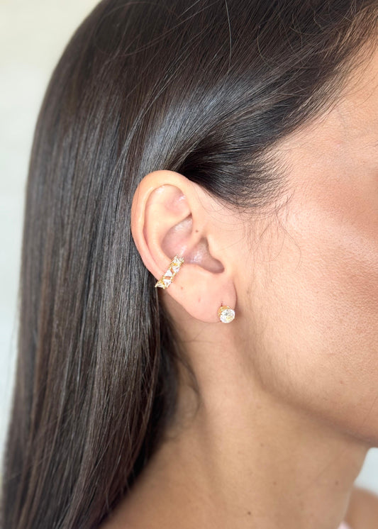 Piercing Fake Cravejado Dourado