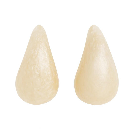 Brinco Gota Resina Marrom